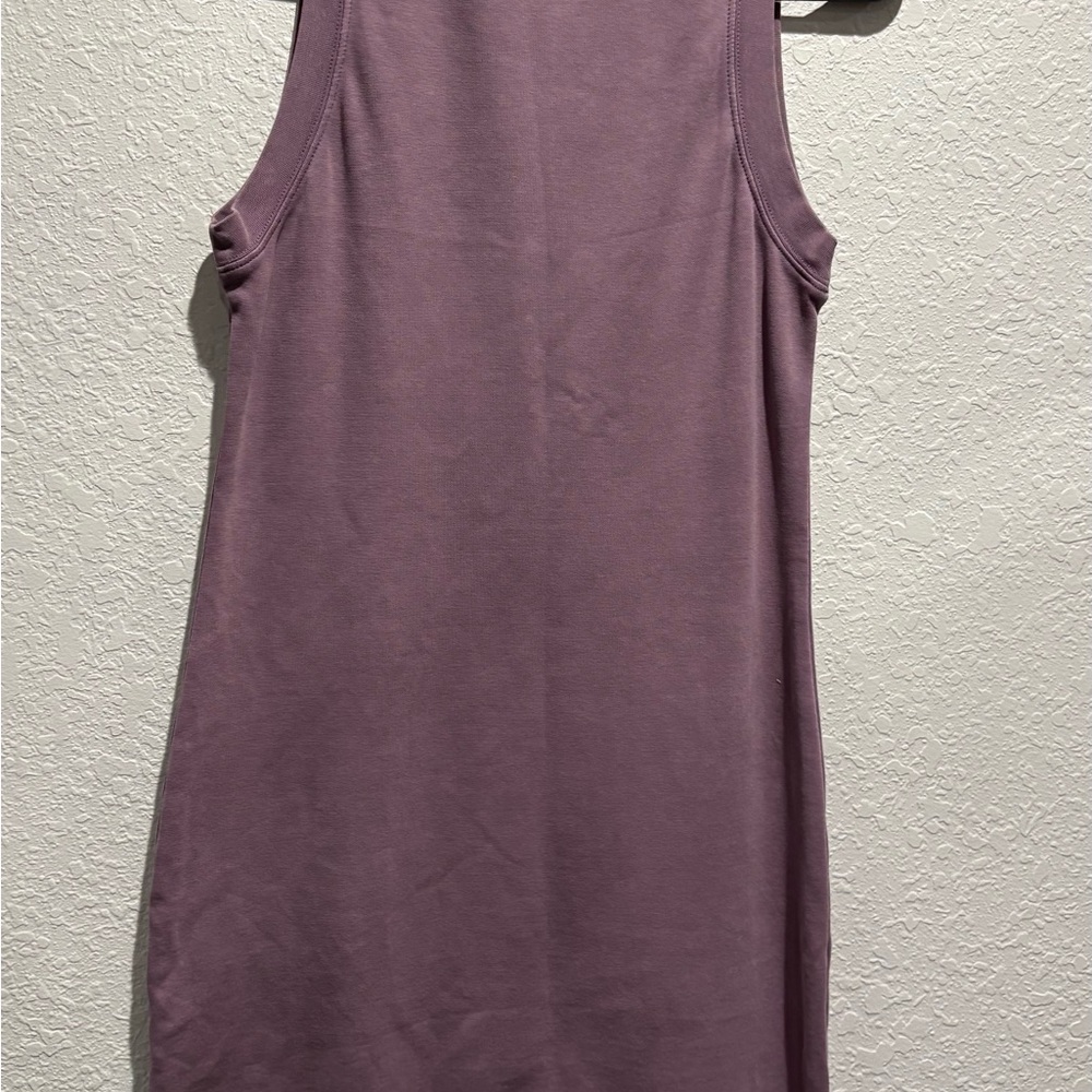 CALVIN‎ KLIEN MAUVE SLEEVELESS MOCH NECK DRESS - SIZE SMALL - Picture 3 of 3